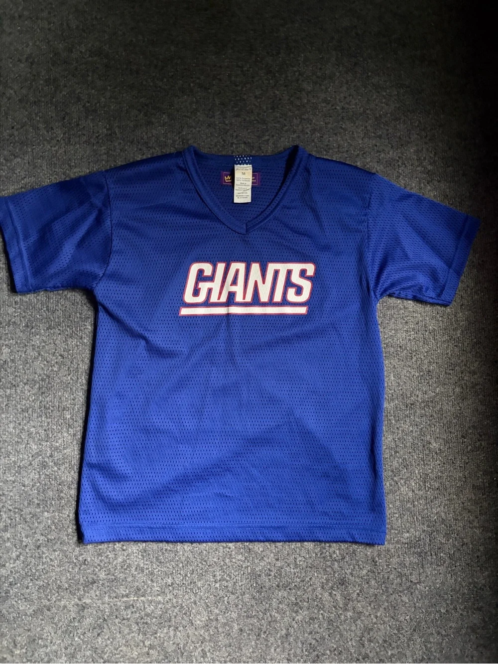 Vintage Giants Blue Kids' Short Sleeve Mesh Jersey